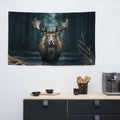 About my Brain Institute Wall Art Moose Spirit Animal Flag Wall Art