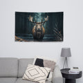 About my Brain Institute Wall Art Moose Spirit Animal Flag Wall Art