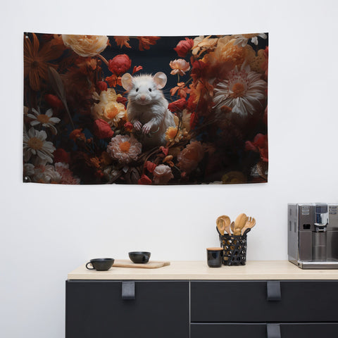 About my Brain Institute Wall Art Mouse Spirit Animal Flag Wall Art