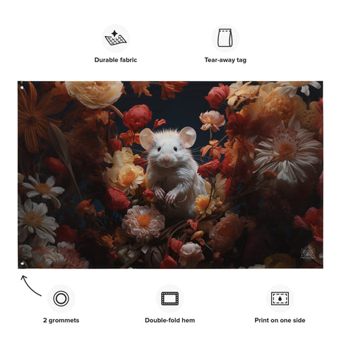 About my Brain Institute Wall Art Mouse Spirit Animal Flag Wall Art