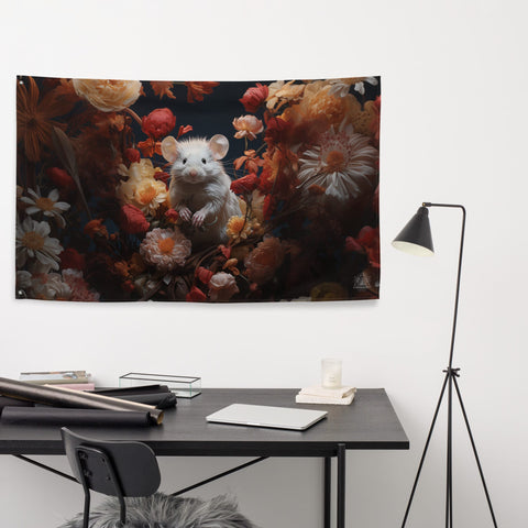 About my Brain Institute Wall Art Mouse Spirit Animal Flag Wall Art