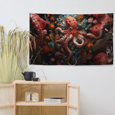 About my Brain Institute Wall Art Octopus Spirit Animal Flag Wall Art