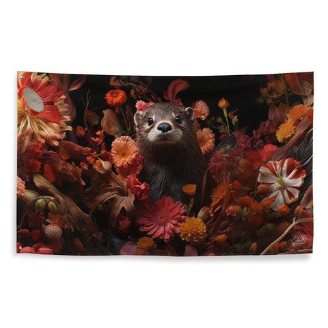 About my Brain Institute Wall Art Otter Spirit Animal Flag Wall Art