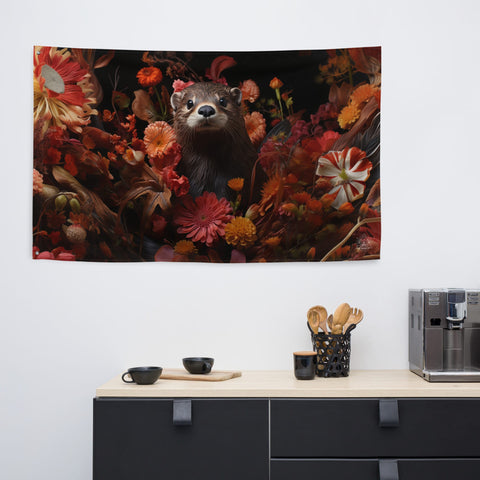 About my Brain Institute Wall Art Otter Spirit Animal Flag Wall Art