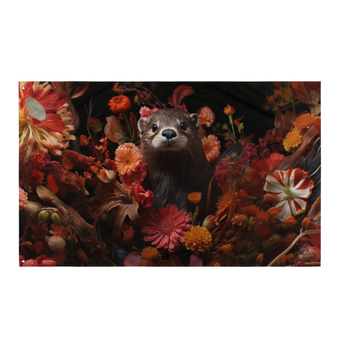 About my Brain Institute Wall Art Otter Spirit Animal Flag Wall Art
