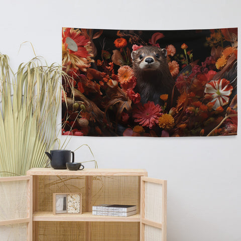 About my Brain Institute Wall Art Otter Spirit Animal Flag Wall Art