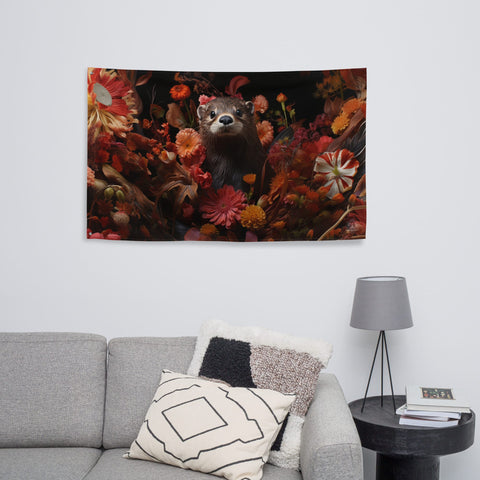 About my Brain Institute Wall Art Otter Spirit Animal Flag Wall Art