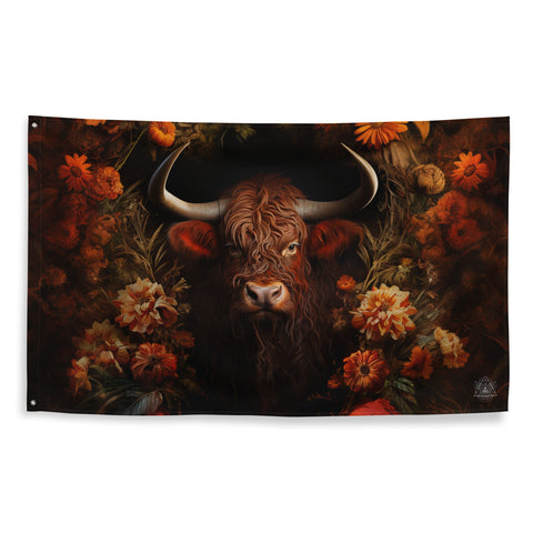 About my Brain Institute Wall Art Ox Spirit Animal Flag Wall Art