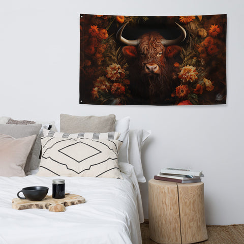 About my Brain Institute Wall Art Ox Spirit Animal Flag Wall Art