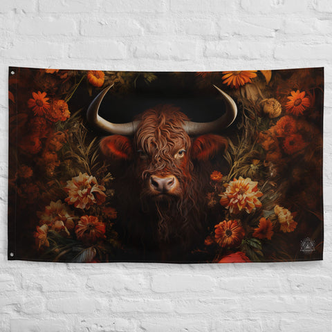 About my Brain Institute Wall Art Ox Spirit Animal Flag Wall Art