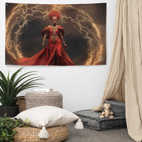 About my Brain Institute Wall Art Oya Goddess Flag Wall Art