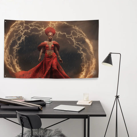 About my Brain Institute Wall Art Oya Goddess Flag Wall Art