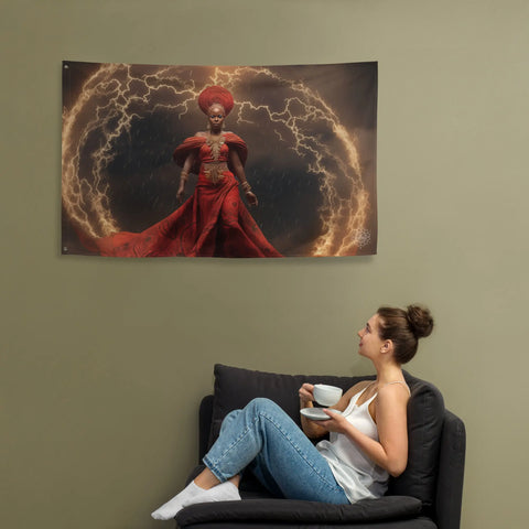 About my Brain Institute Wall Art Oya Goddess Flag Wall Art