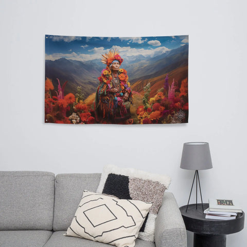 About my Brain Institute Wall Art Pachamama Goddess Flag Wall Art