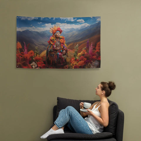 About my Brain Institute Wall Art Pachamama Goddess Flag Wall Art