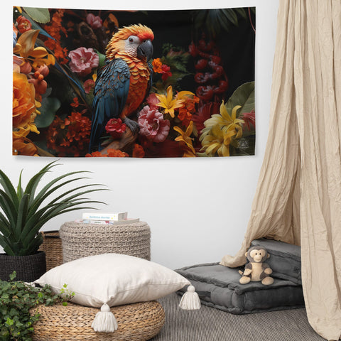 About my Brain Institute Wall Art Parrot Spirit Animal Flag Wall Art
