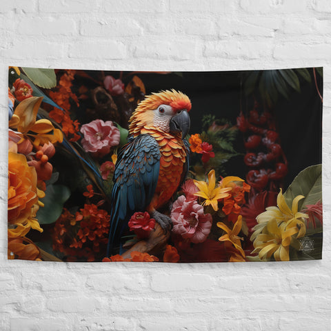 About my Brain Institute Wall Art Parrot Spirit Animal Flag Wall Art