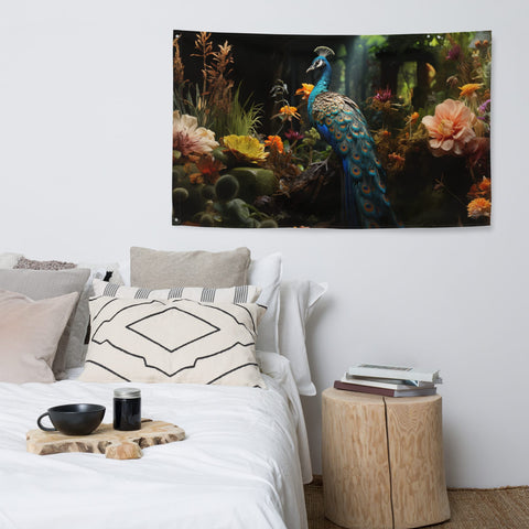 About my Brain Institute Wall Art Peacock Spirit Animal Flag Wall Art
