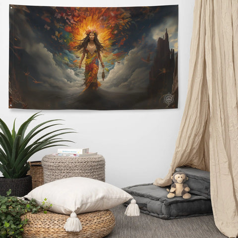 About my Brain Institute Wall Art Pele Goddess Flag Wall Art