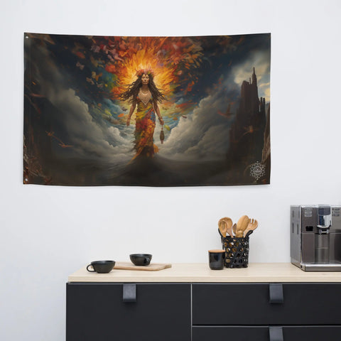 About my Brain Institute Wall Art Pele Goddess Flag Wall Art