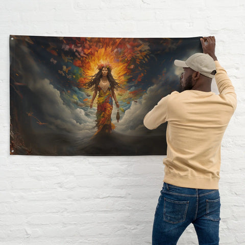 About my Brain Institute Wall Art Pele Goddess Flag Wall Art