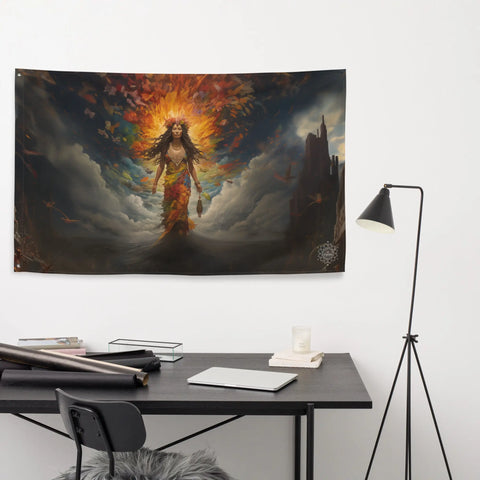 About my Brain Institute Wall Art Pele Goddess Flag Wall Art