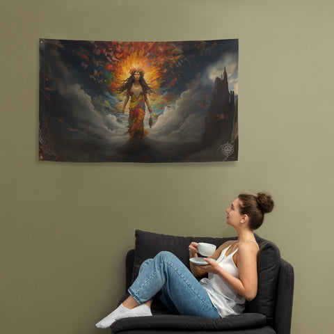 About my Brain Institute Wall Art Pele Goddess Flag Wall Art