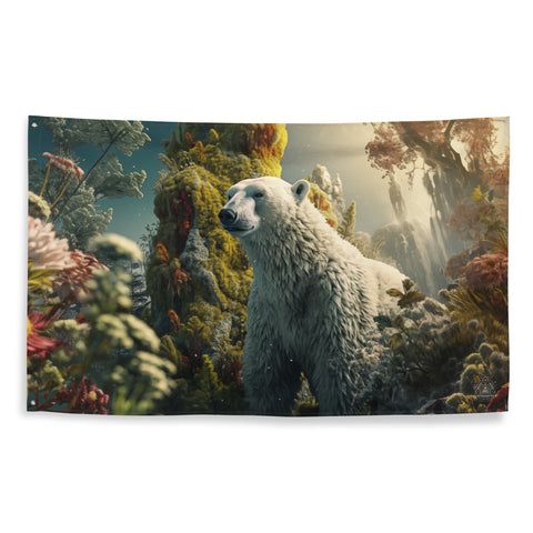 About my Brain Institute Wall Art Polar Bear Spirit Animal Flag Wall Art