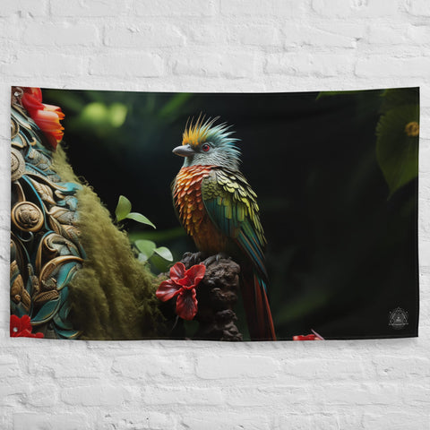 About my Brain Institute Wall Art Quetzal Spirit Animal Flag Wall Art