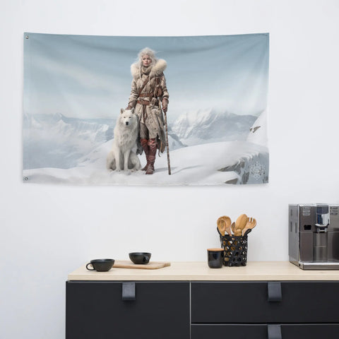 About my Brain Institute Wall Art Skadi Goddess Flag Wall Art