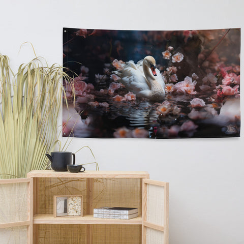 About my Brain Institute Wall Art Swan Spirit Animal Flag Wall Art