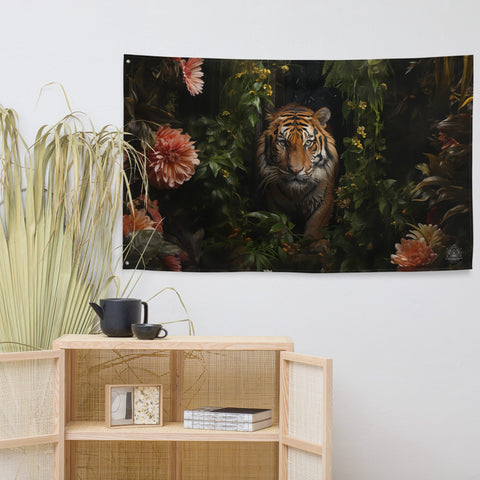 About my Brain Institute Wall Art Tiger Spirit Animal Flag Wall Art