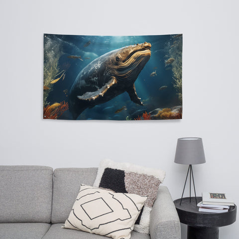 About my Brain Institute Wall Art Whale Spirit Animal Flag Wall Art