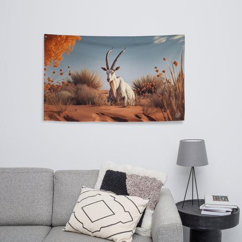 Arabian Oryx Spirit Animal Flag Wall Art