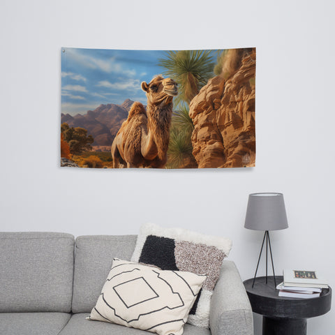 Camel Spirit Animal Flag Wall Art