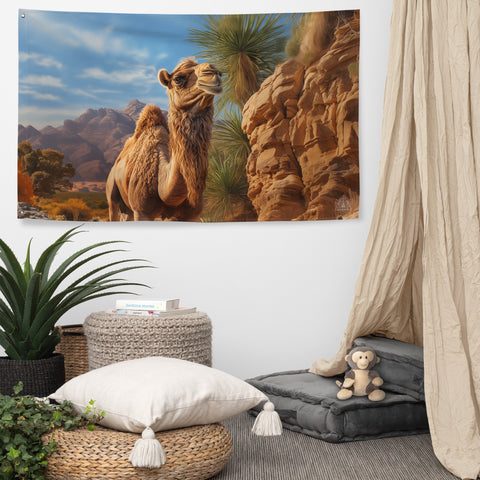 Camel Spirit Animal Flag Wall Art