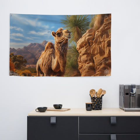 Camel Spirit Animal Flag Wall Art