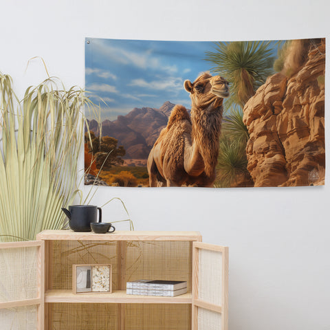 Camel Spirit Animal Flag Wall Art