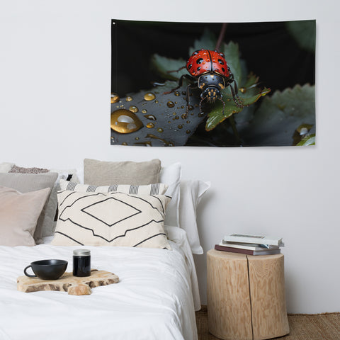 Ladybug Spirit Animal Flag Wall Art