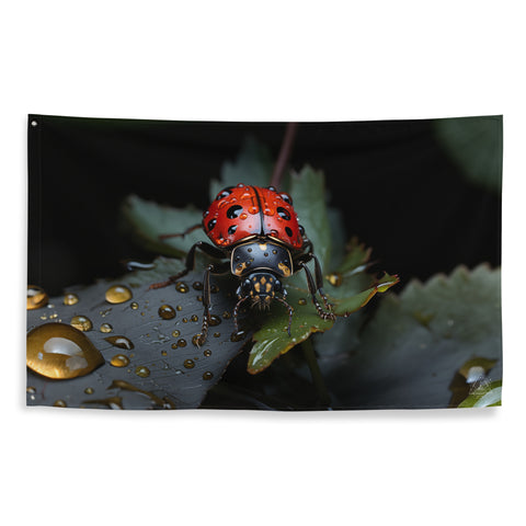 Ladybug Spirit Animal Flag Wall Art