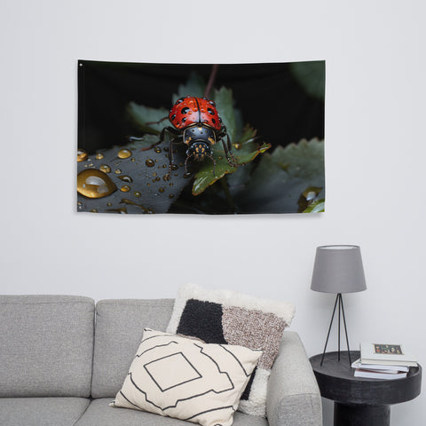 Ladybug Spirit Animal Flag Wall Art