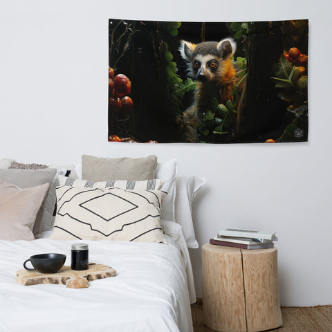 Lemur Spirit Animal Flag Wall Art