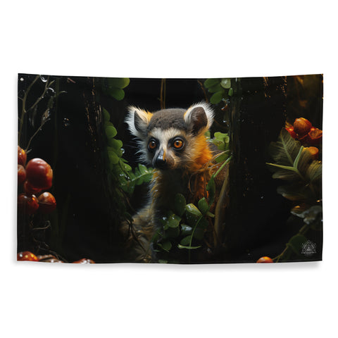 Lemur Spirit Animal Flag Wall Art