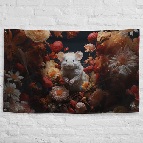 Mouse Spirit Animal Flag Wall Art