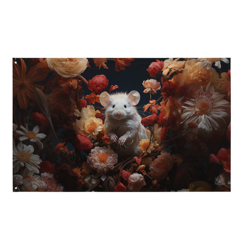 Mouse Spirit Animal Flag Wall Art