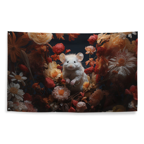 Mouse Spirit Animal Flag Wall Art