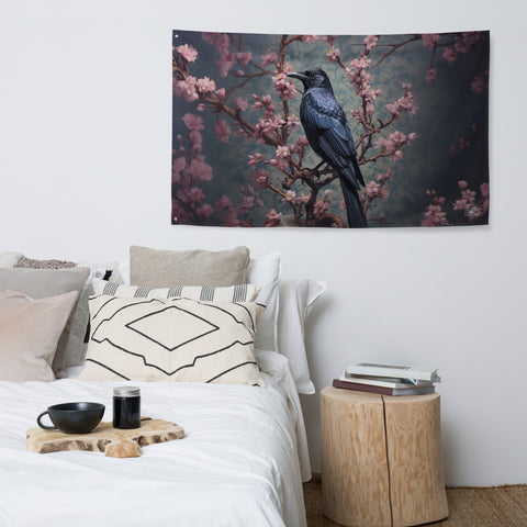 Raven Spirit Animal Flag Wall Art