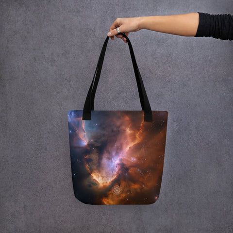 Flame Nebula Dreams Tote bag