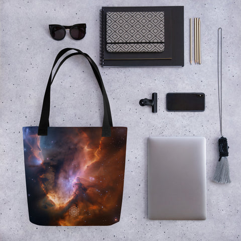 Flame Nebula Dreams Tote bag