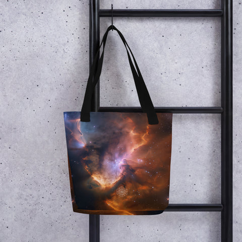 Flame Nebula Dreams Tote bag